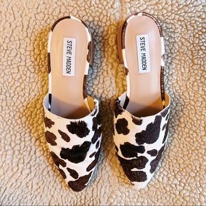 Steve Madden Real Fur (Calfhair Printed) Mules (7)